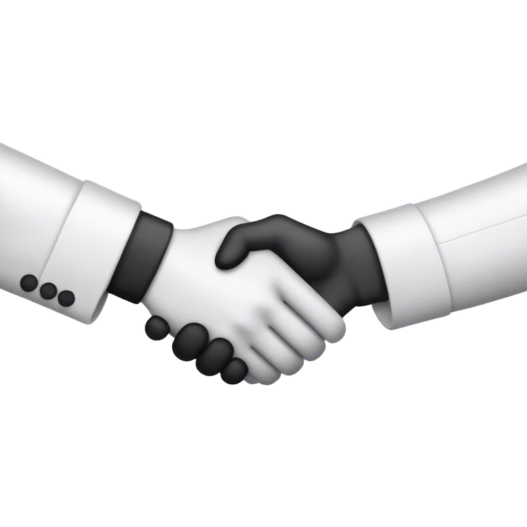 an emoji that represents the colaboration between some peple. It must be Black and white. emoji