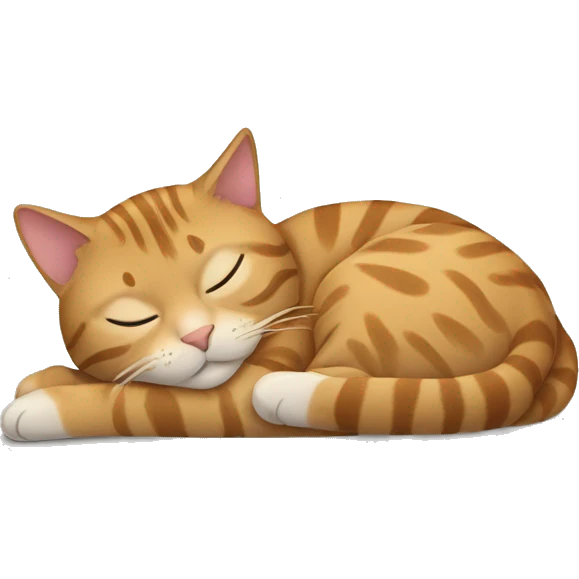 tabby cat sleeping emoji