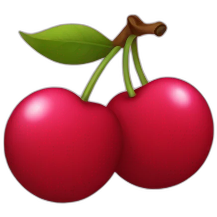 minimalist cherry emoji