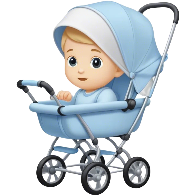 Baby boy stroller emoji