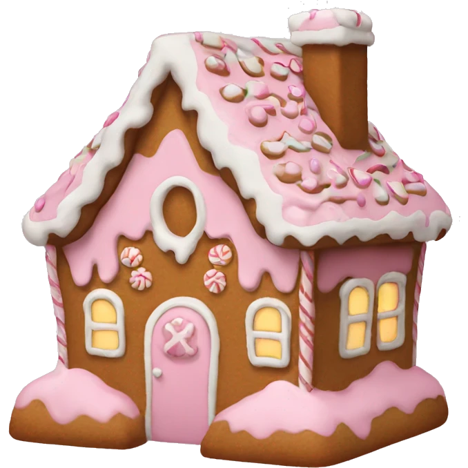 Light pink  gingerbread house emoji
