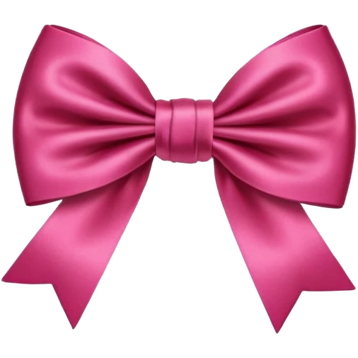 Deep-Reddish-Pink ribbon-bow tie  emoji