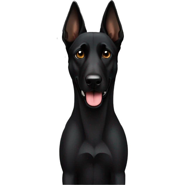 Black Belgian malinois emoji