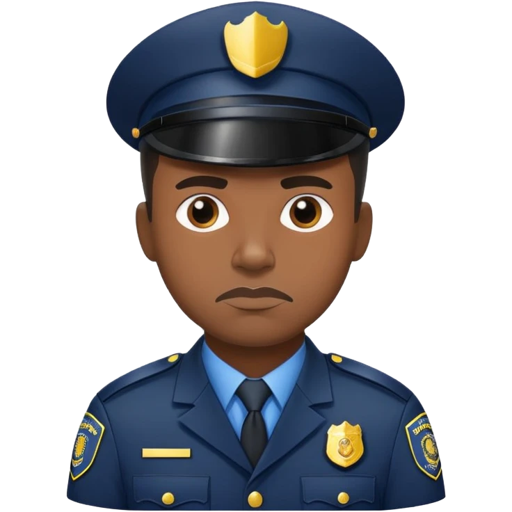 black policeman emoji
