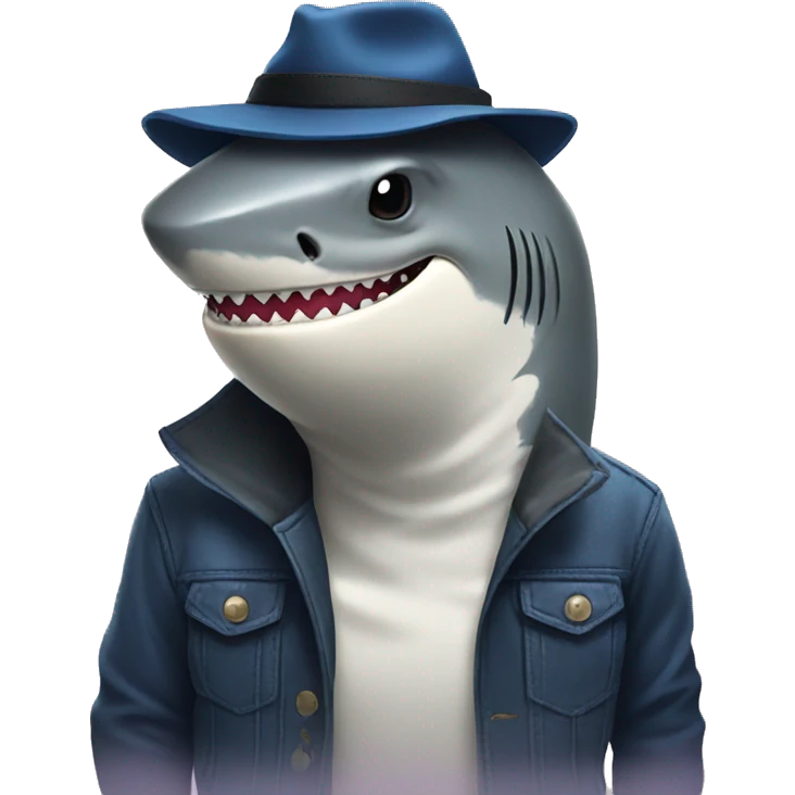 a really swag shark emoji