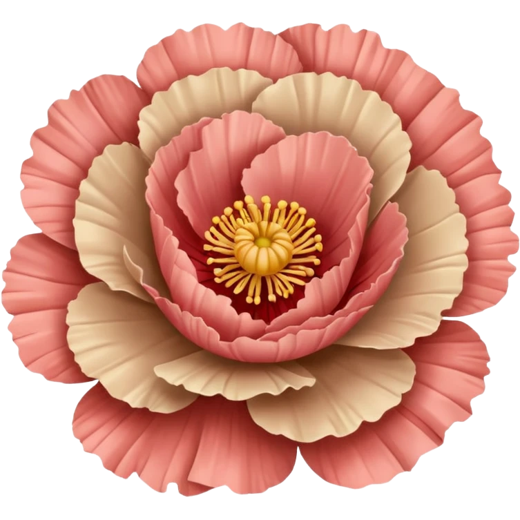 Carnation poppy beige light rose emoji