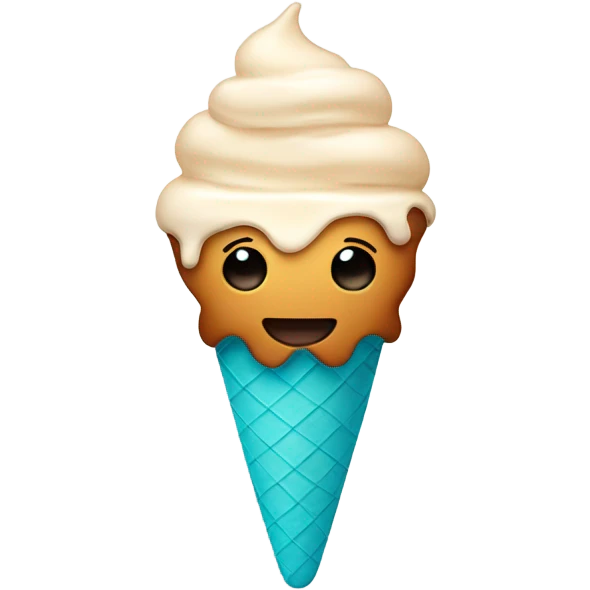 Face with ice cream upside down with skin color emoji