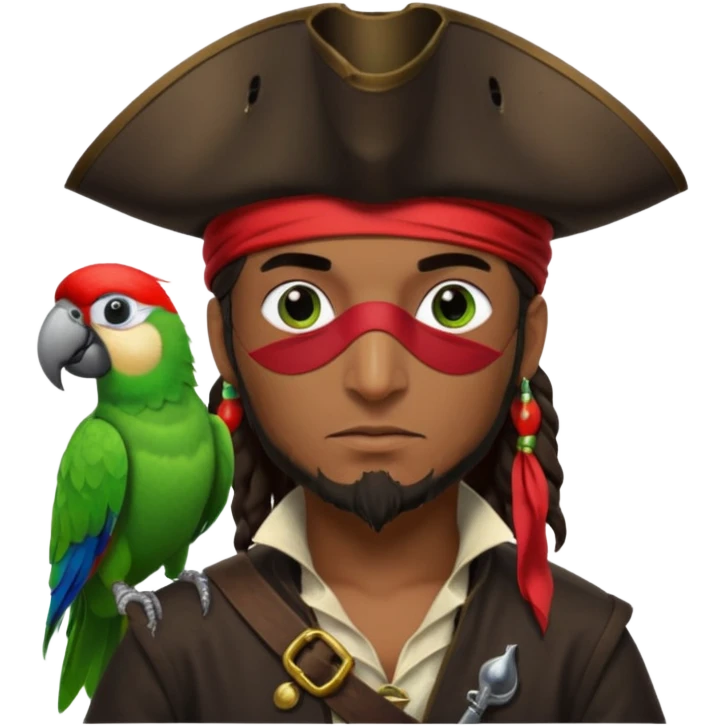 pirate and parrot emoji