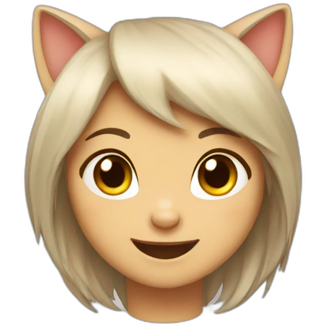 happy cat girl emoji