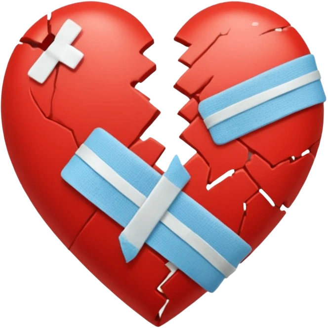 broken heart sticked together emoji
