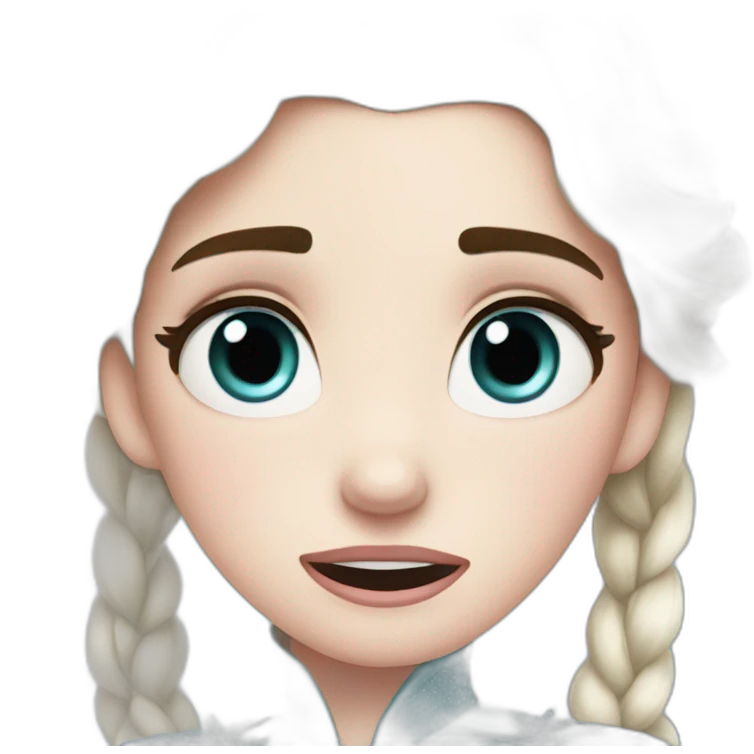 Elsa crying emoji