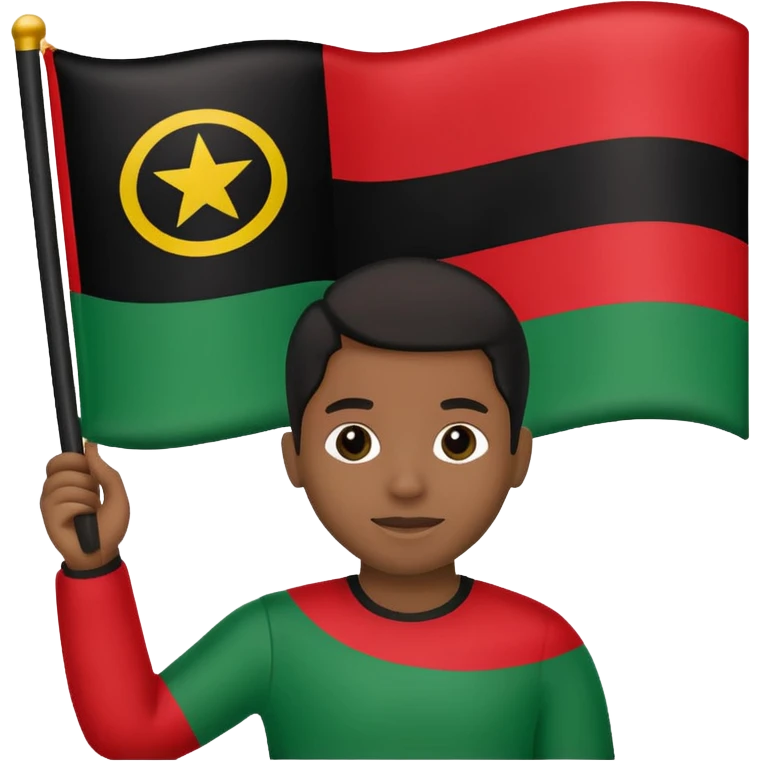 Pan African-African American Flag (Red-Black and Green horizontal stripes) - no stars or other symbols emoji