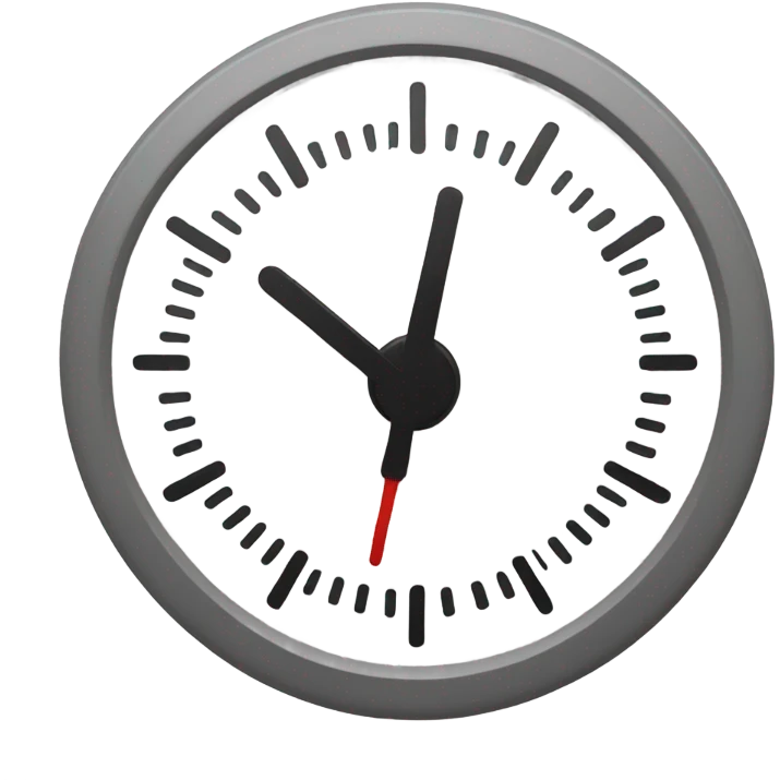 Clock timer warning emoji