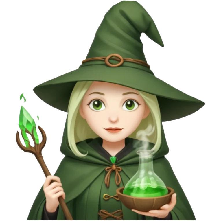 green witch cooking potion emoji
