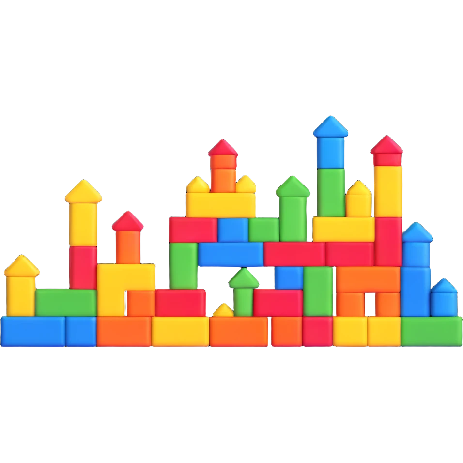 colorful building blocks for children emoji