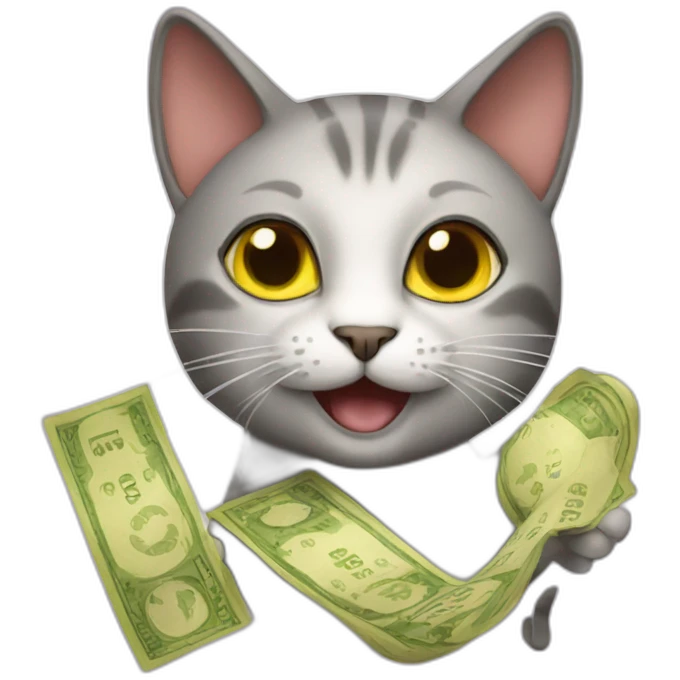 Cat winning lotto emoji