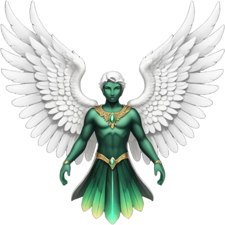 I would like to create unique wings I can use in my poem titles for the Archangels: Lucifer, Michael, Gabriel, Raphael, and Uriel. Please only include the WINGS portion and no body or head. emoji
