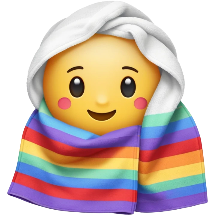 Rainbow towel emoji