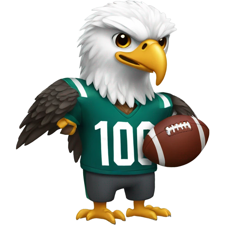 Eagle playing football emoji