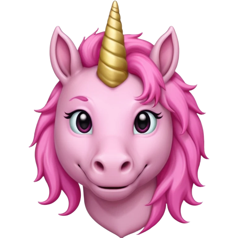 One single Pink unicorn troll emoji