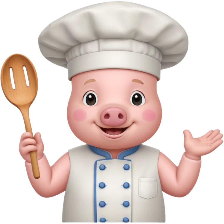 pink chef animal emoji