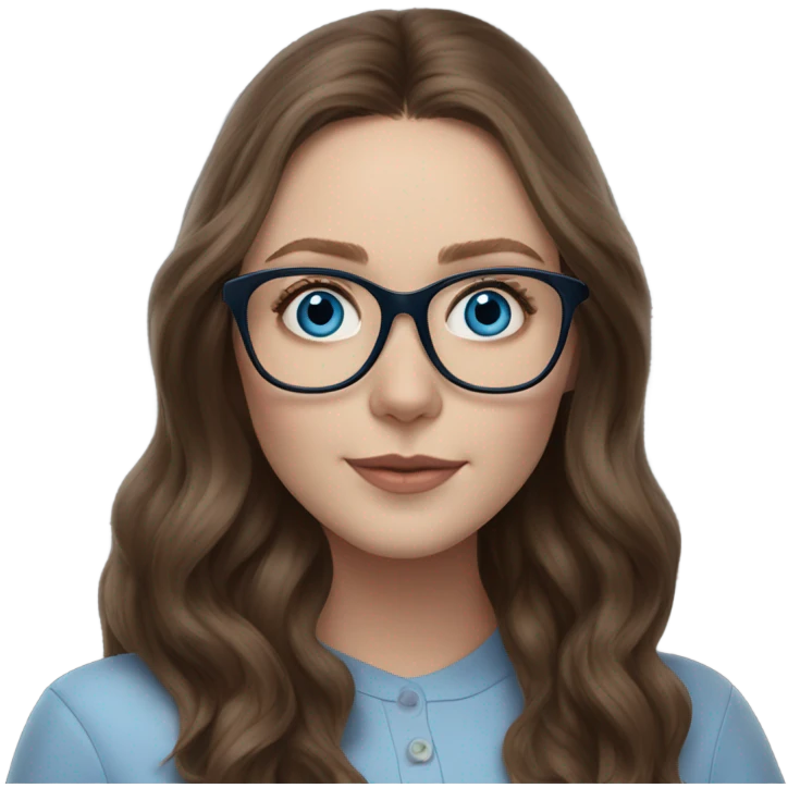 Hyper Realistic Elizabeth Olsen brunette blue eyes wearing glasses  emoji