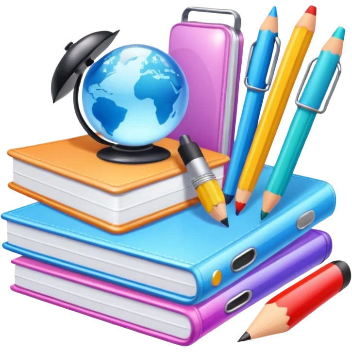 school supplies aesthetic y2k/ cottage core emoji