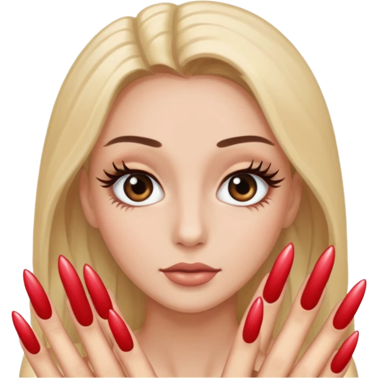 Long lashes long nails emoji