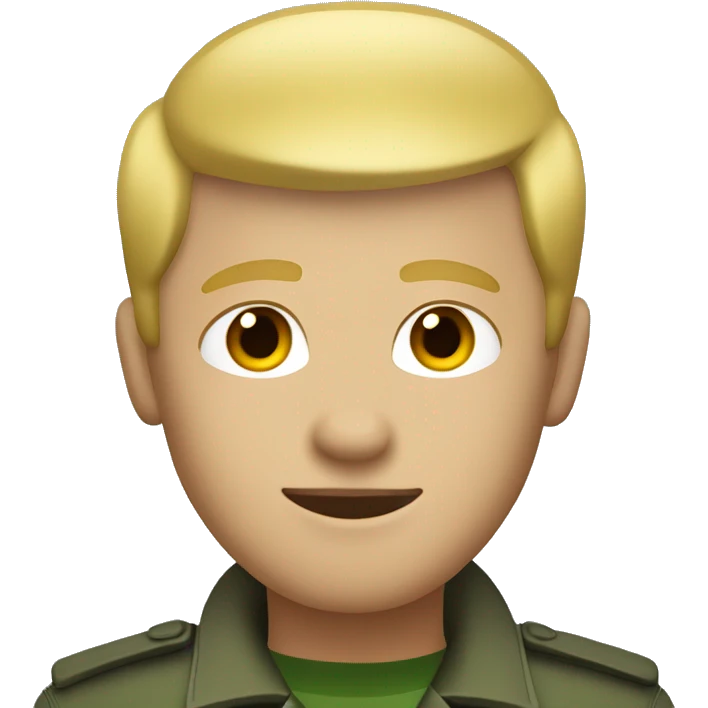Blonde short haired man with a 5 oclock shadow wearing a green military style jacket with a dark grey shirt underneath emoji