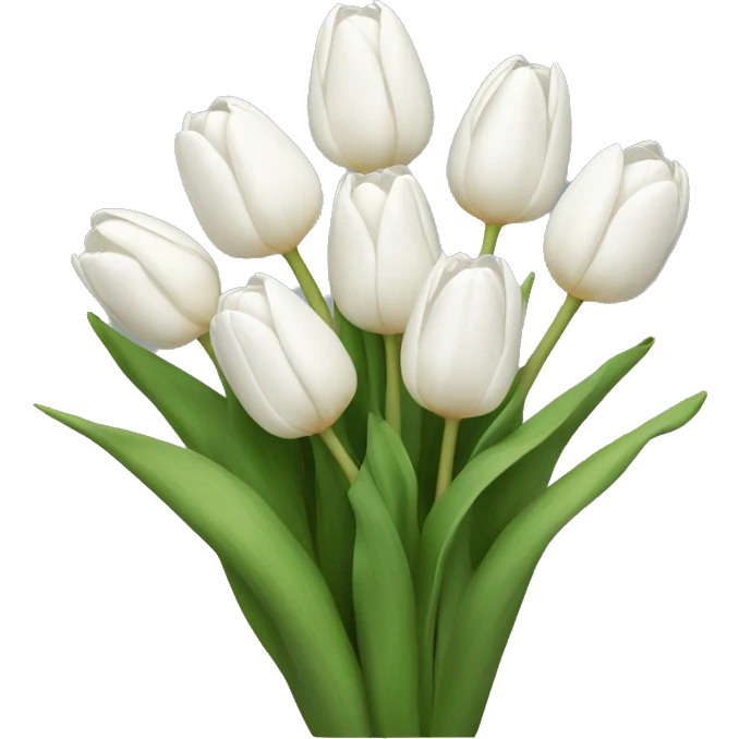 white tulip bouquet  emoji