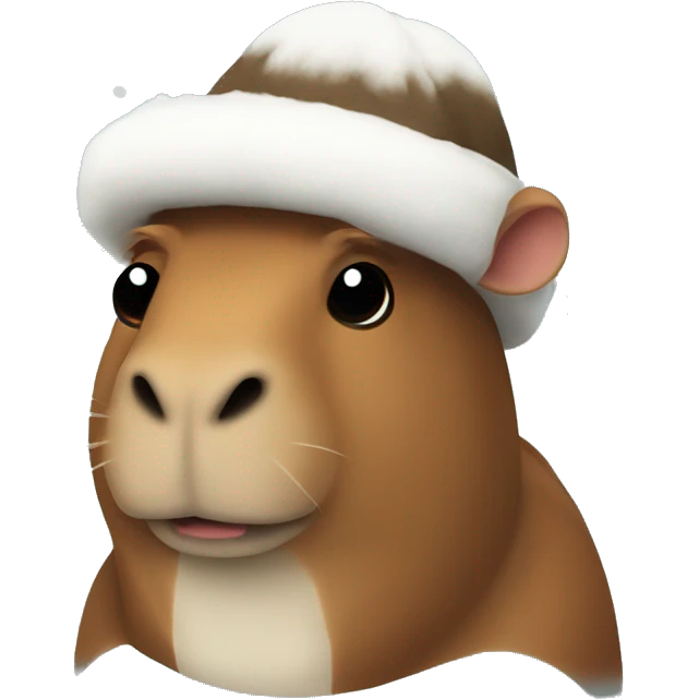 Capibara hat winter  emoji