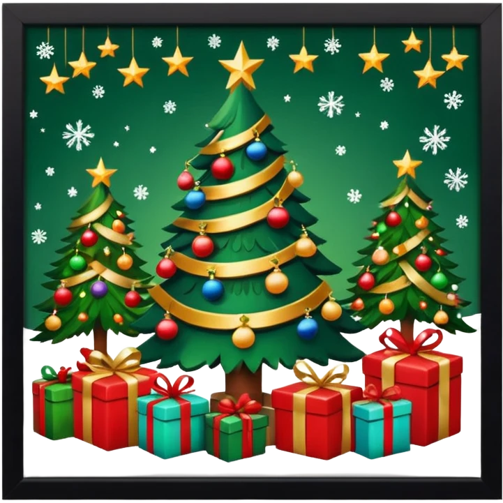 Christmas setting phone wallpaper style emoji