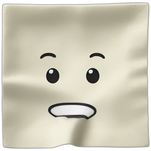 napkin with a face emoji