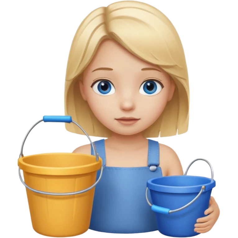 kid girl with sand bucket emoji