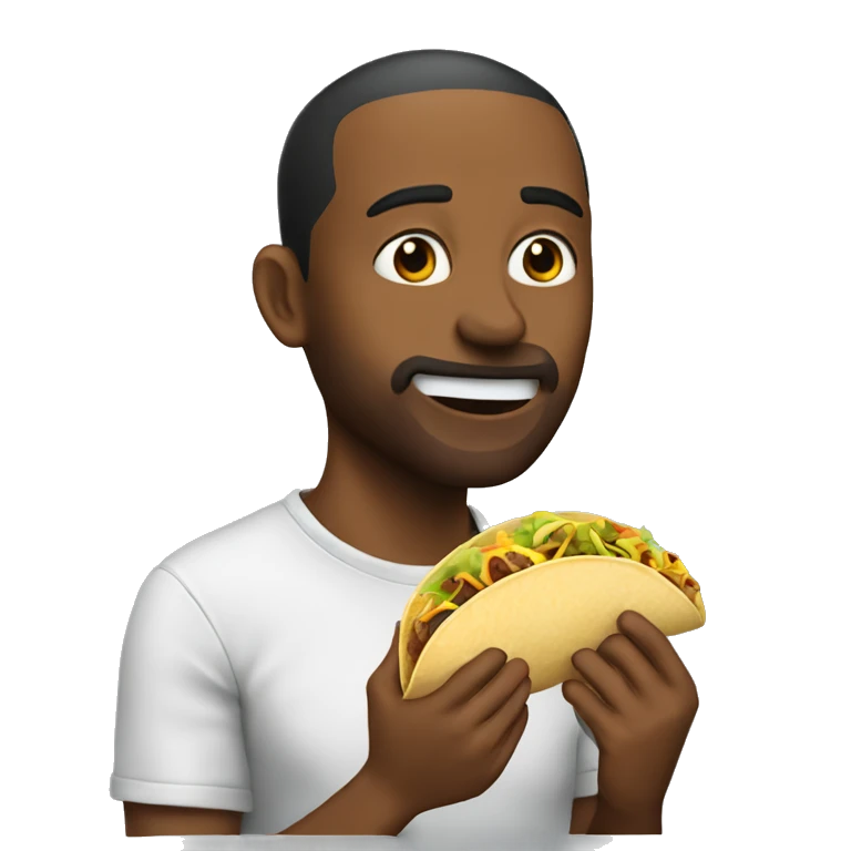 Me eating a taco emoji