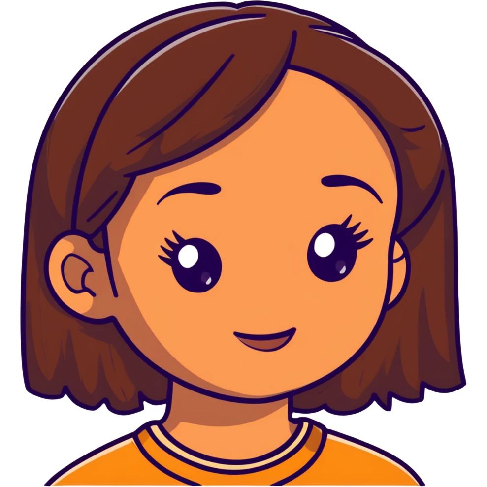 cute brown girl face emoji