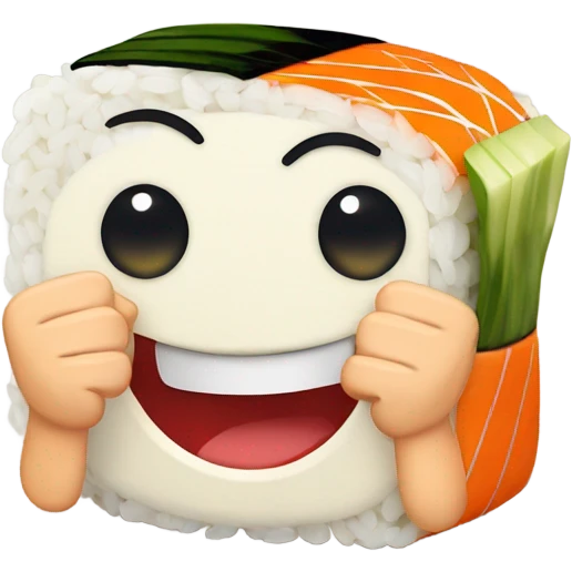 Sushi saying yes emoji
