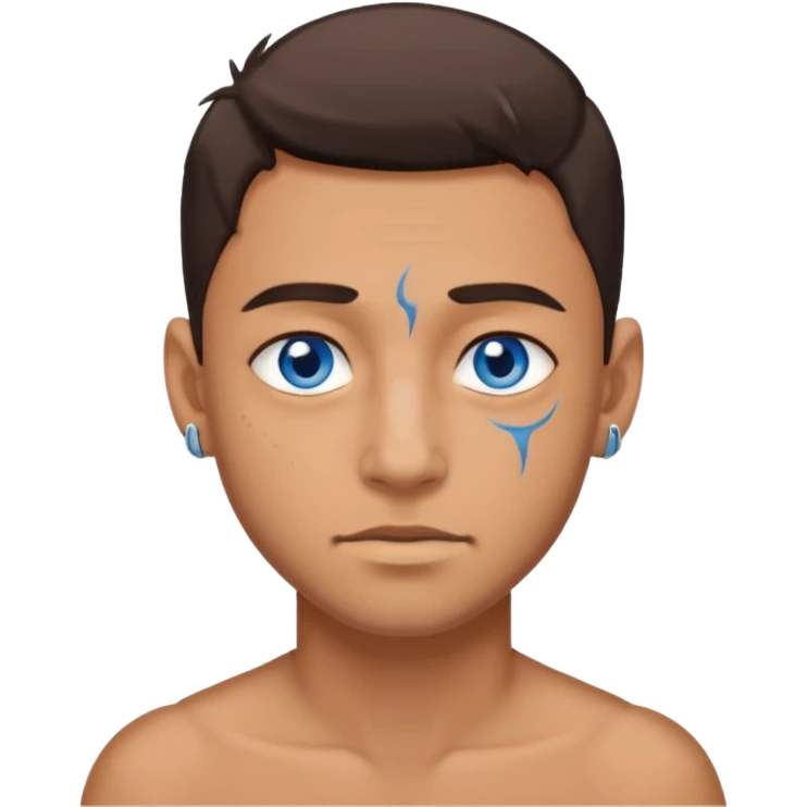 a man with and and piercing emoji