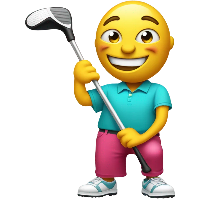 Funny golfer emoji