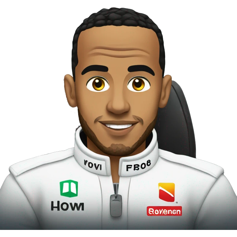 Lewis hamilton in a car emoji