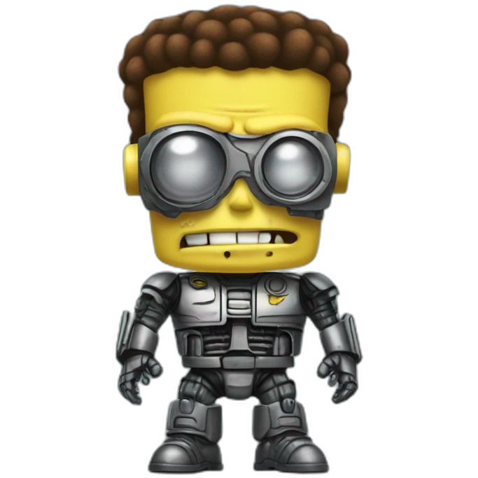 The terminator in a SpongeBob SquarePants costume emoji