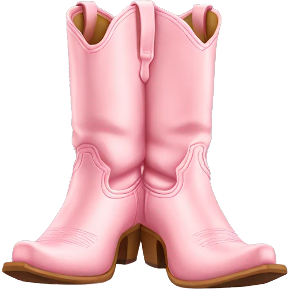 Light pink cowboy boots  emoji
