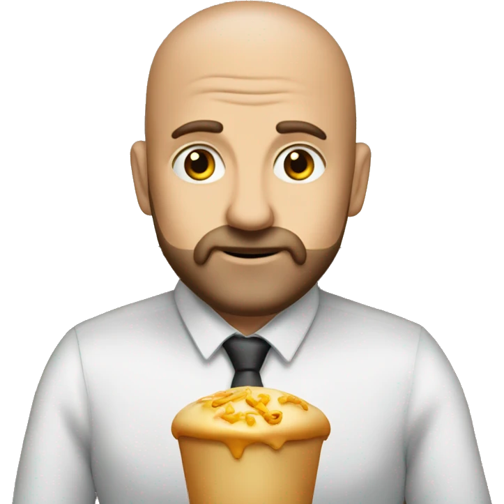 Dicker Mensch beim Essen  emoji