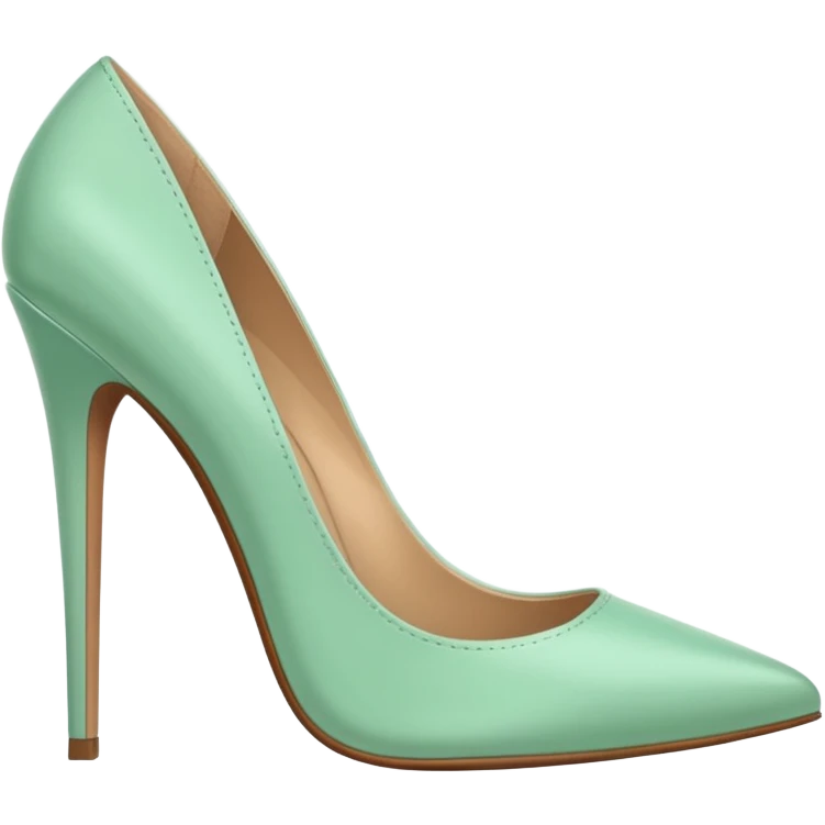 Mint green realistic stilettos emoji