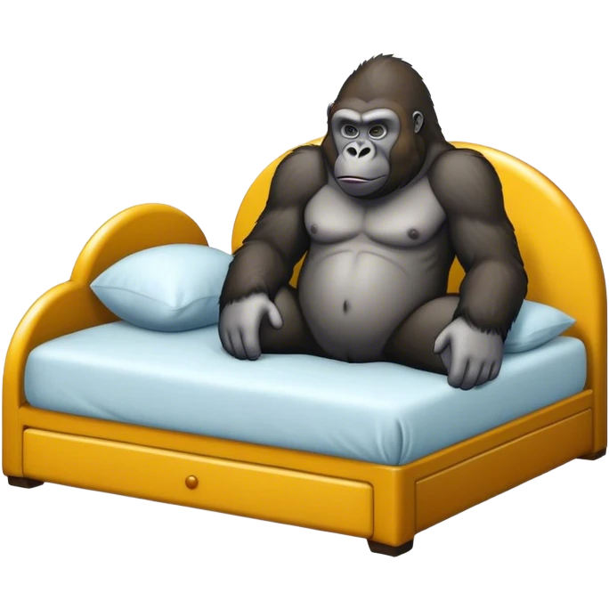gorilla shaped bed  emoji