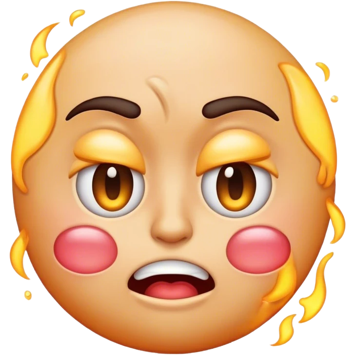 Emoji who is blushing furiously and is dizzy emoji