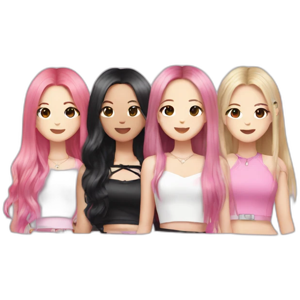 four members of blackpink music group emoji