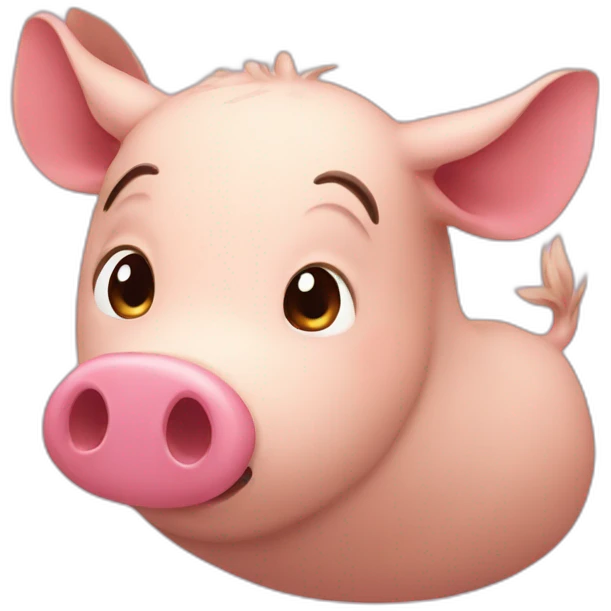 Cerdo bebiendo emoji
