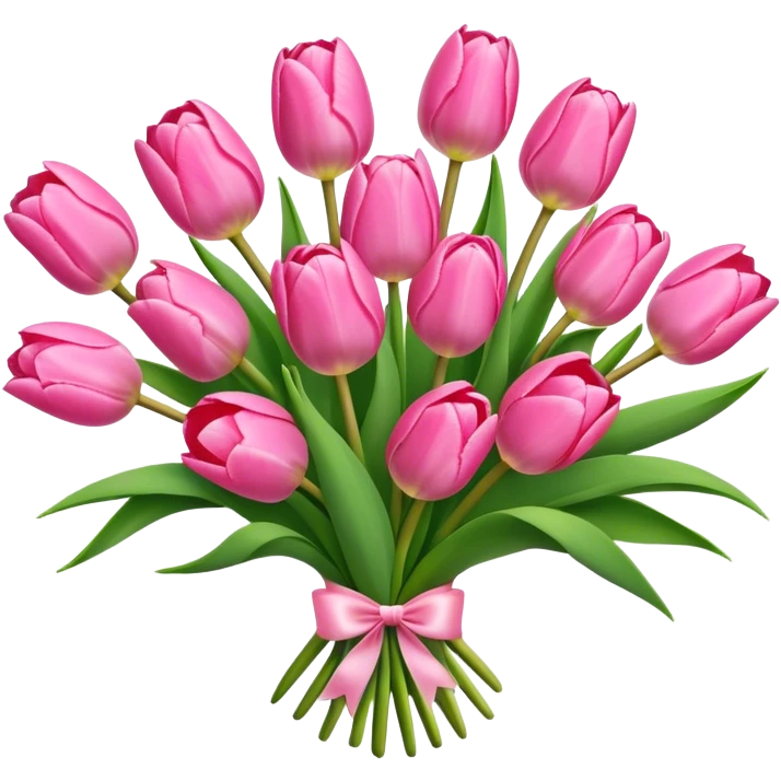 Bouquet of pink tulips emoji