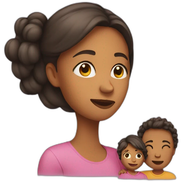 Mum looks her child emoji
